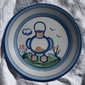 M. A. Hadley Pottery duck large 11” dinner plate